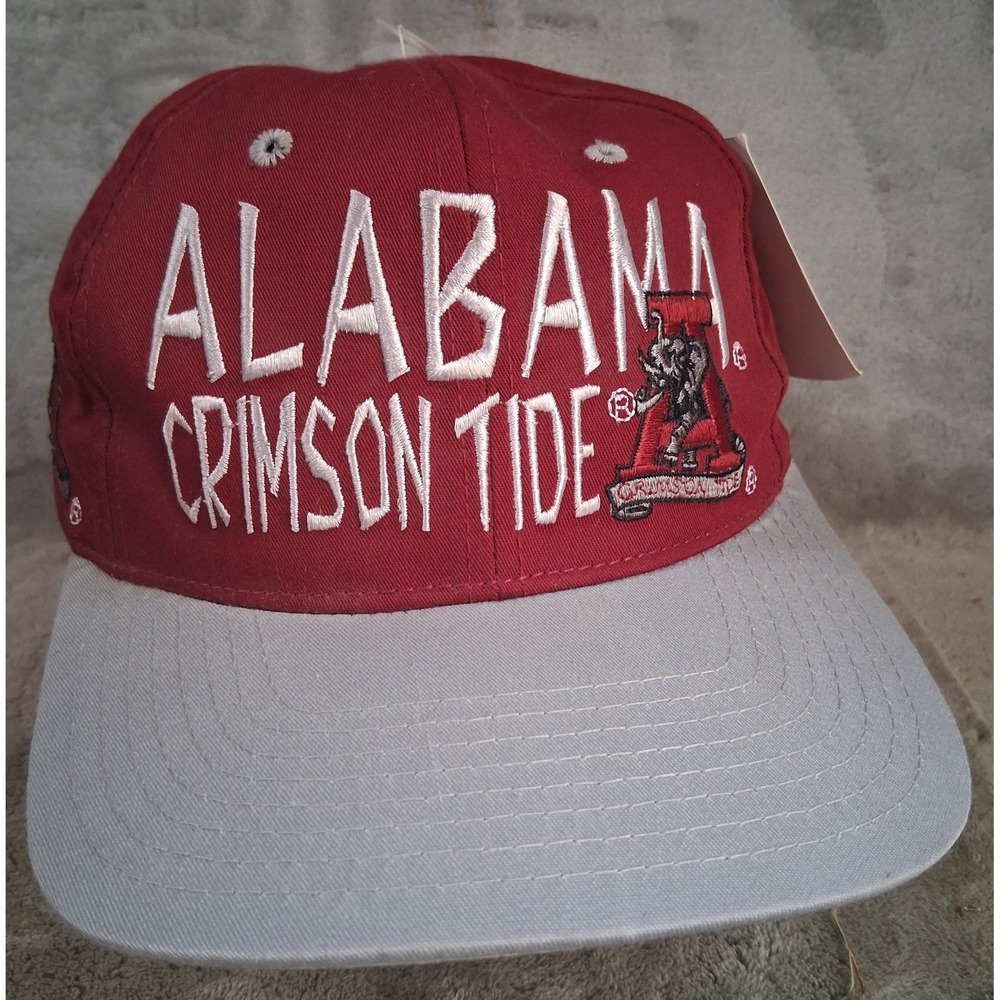 90s Alabama Crimson Tide Snapback Hat Headmaster Jamaica Big Al Bama Cap Gray